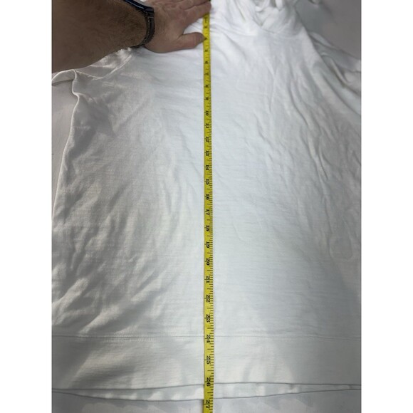 Faherty Hoodie Mens XL White Sunwashed Slub Pullover Hooded 100% Organic Cotton - Picture 5 of 8